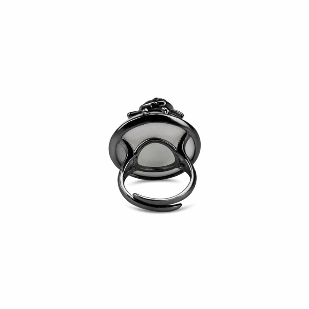 Naiste hõbesõrmus Bellus Domina Turtle (valge must) tsirkooniga цена и информация | Sõrmused | kaup24.ee