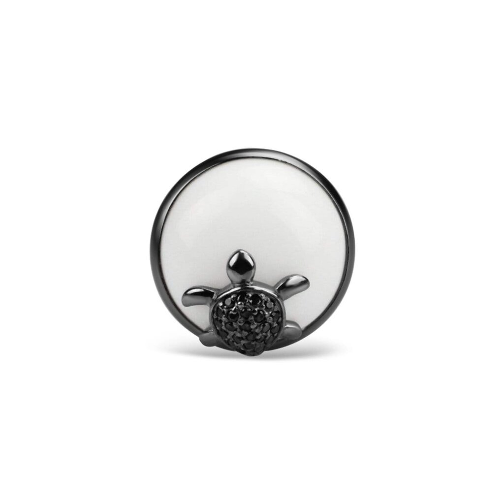 Naiste hõbesõrmus Bellus Domina Turtle (valge must) tsirkooniga hind ja info | Sõrmused | kaup24.ee