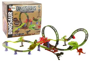 Trasa Lean Toys Dinosaur Railway цена и информация | Развивающий мелкую моторику - кинетический песок KeyCraft NV215 (80 г) детям от 3+ лет, бежевый | kaup24.ee