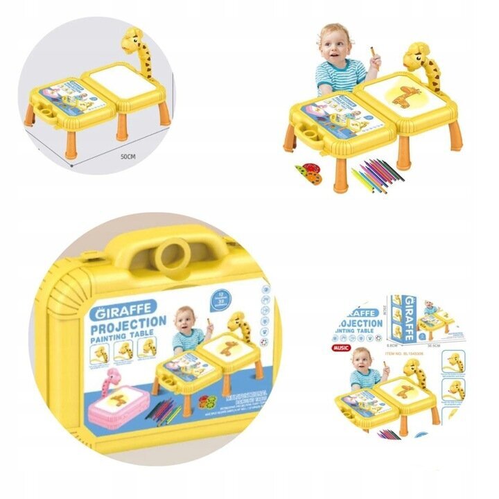 Projektor-kohver joonistamiseks "Kollane kaelkirjak" hind ja info | Arendavad mänguasjad | kaup24.ee