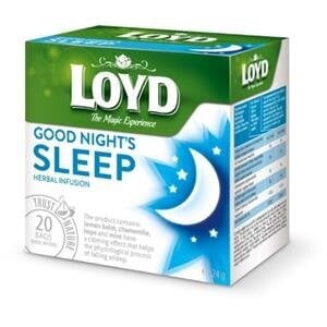 Taimne tee Loyd Good Night Sleep, 20 x 2g x 5 pakki hind ja info | Tee | kaup24.ee