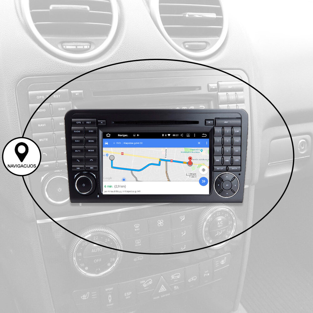 Android Multimedia Mercedes Benz 2007-12 ML (W164) GL (X164) цена и информация | Autoraadiod, multimeedia | kaup24.ee