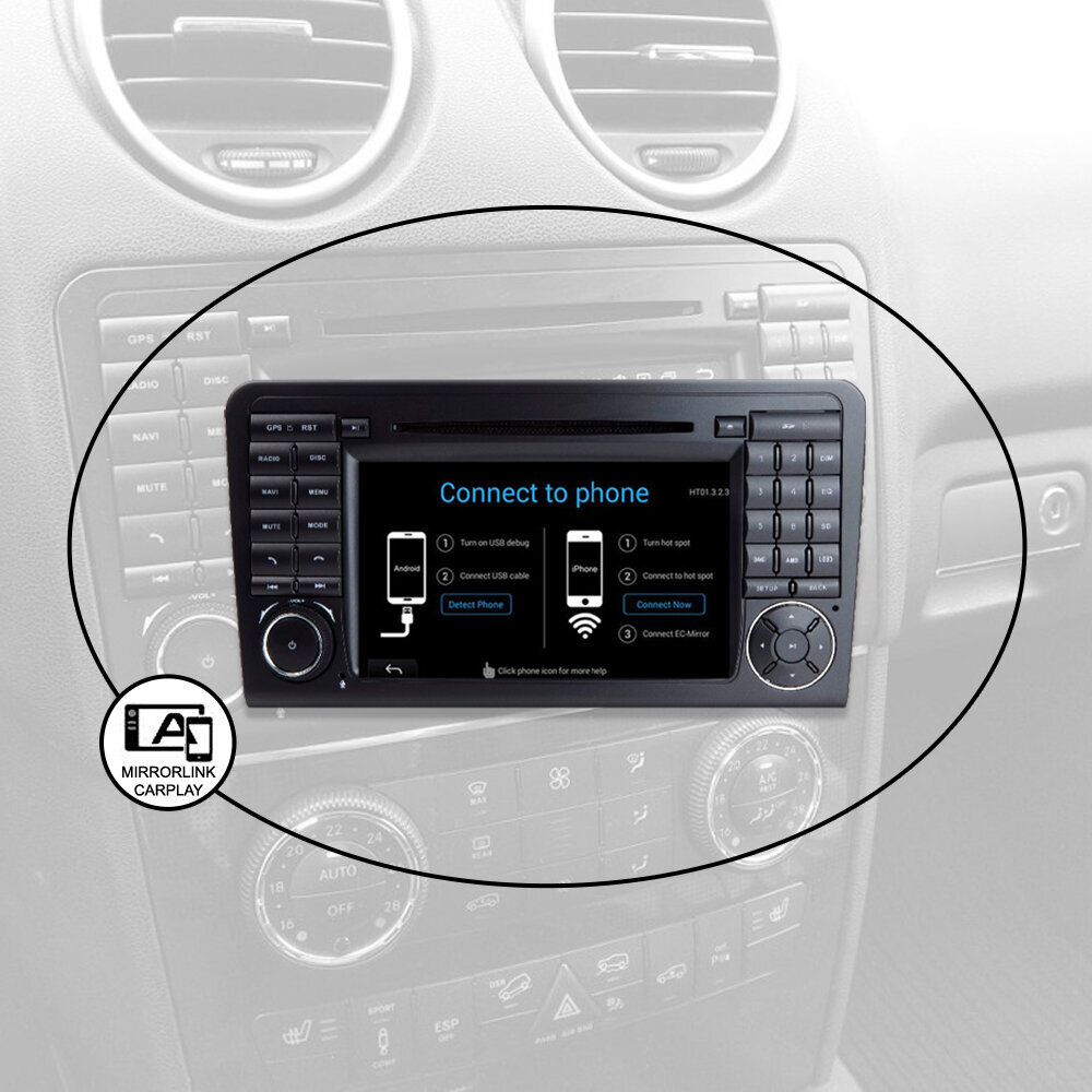 Android Multimedia Mercedes Benz 2007-12 ML (W164) GL (X164) цена и информация | Autoraadiod, multimeedia | kaup24.ee