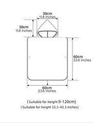 Pontšo rätik kapuutsiga, helesinine merineitsi, suurus 60x120 cm цена и информация | Полотенца | kaup24.ee