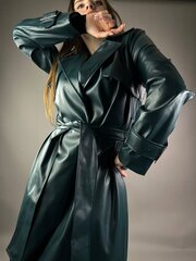 Тренч пальто для женщин 01495-1 Зелёный цена и информация | Женские пальто | kaup24.ee