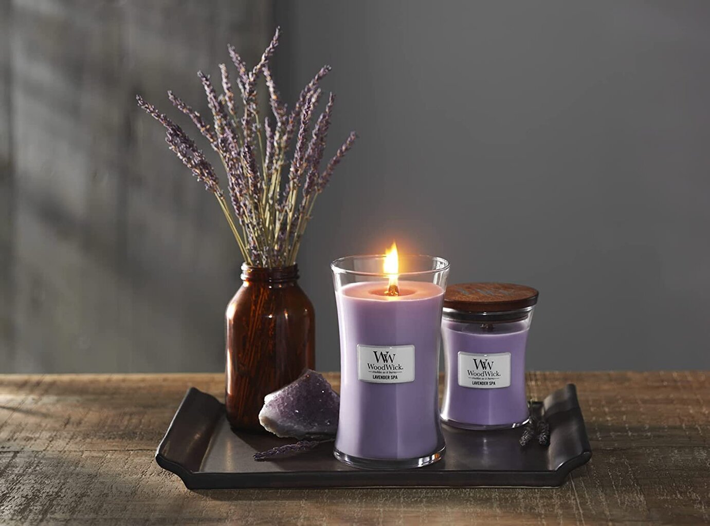 WoodWick lõhnaküünal Lavender Spa, 609,5 g hind ja info | Küünlad, küünlajalad | kaup24.ee