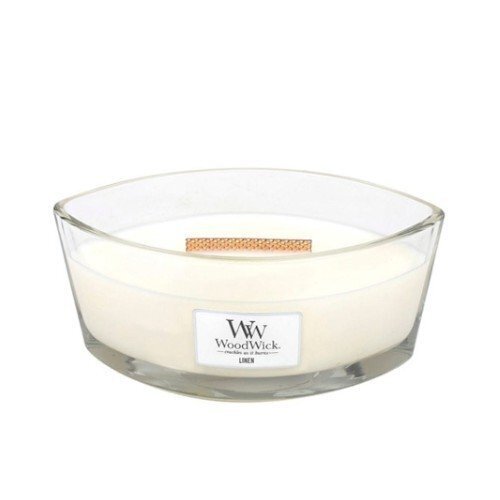 WoodWick lõhnaküünal Linen Elipsa, 453,6 g hind ja info | Küünlad, küünlajalad | kaup24.ee