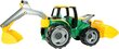 Võimas traktor-ekskavaator „Lena“, roheline, 65 cm цена и информация | Poiste mänguasjad | kaup24.ee