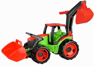 Traktor-ekskavaator Lena, (roheline/punane), 65 cm цена и информация | Игрушки для мальчиков | kaup24.ee