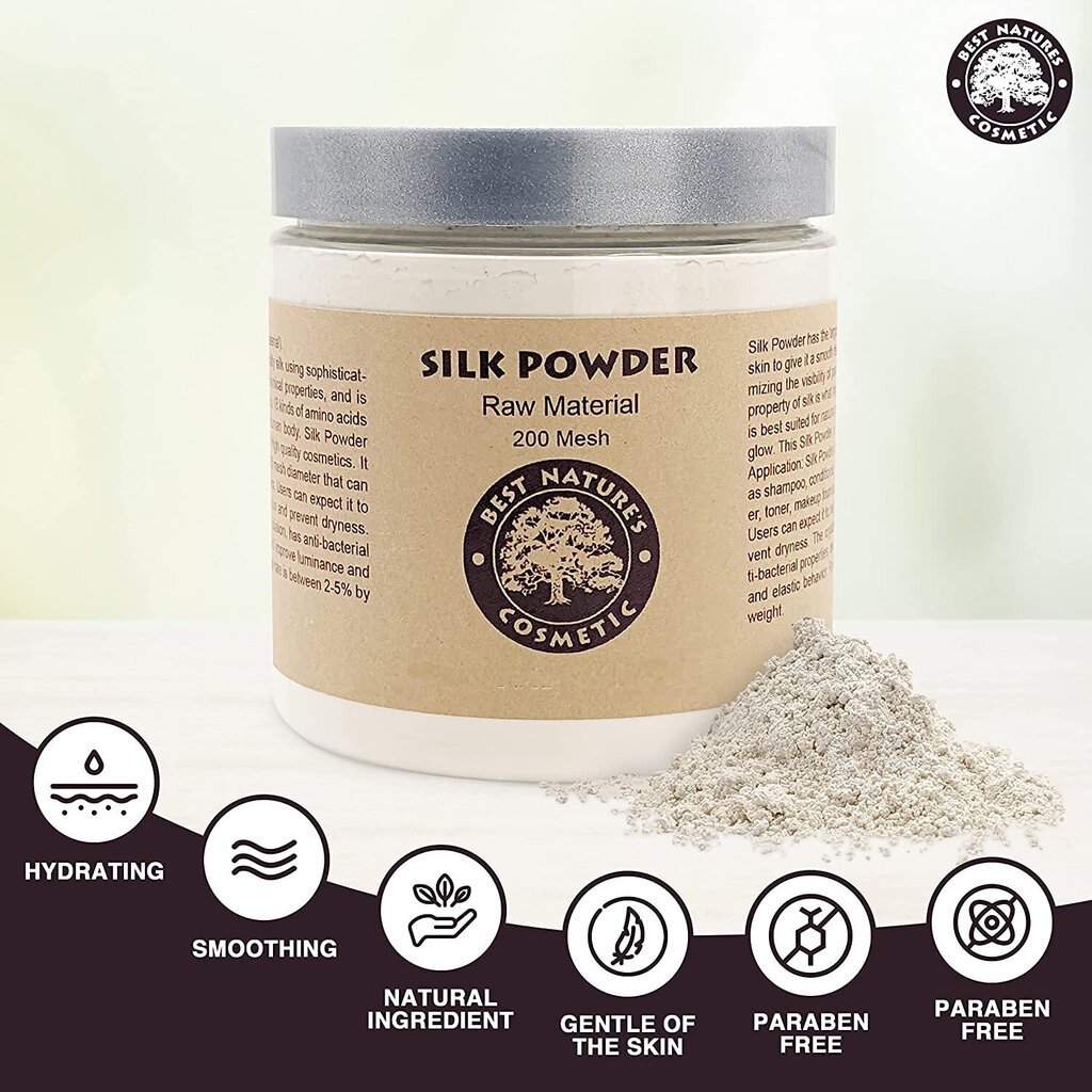 Looduslik siidipulber Best Natures Cosmetic Silk Powder, 150ml цена и информация | Näomaskid, silmamaskid | kaup24.ee