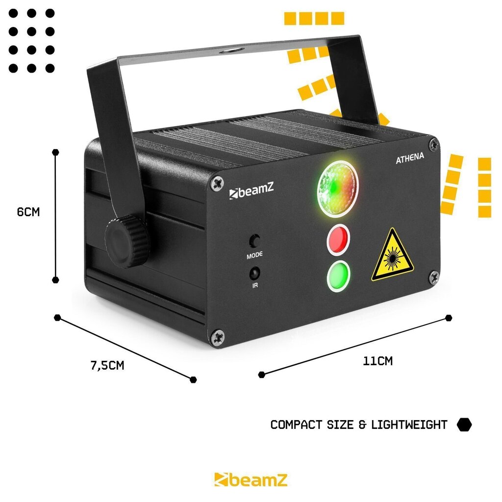 Peokomplekt BeamZ Athena laser 500W suitsumasina ja vedelikuga, 1L hind ja info | Peokaunistused | kaup24.ee