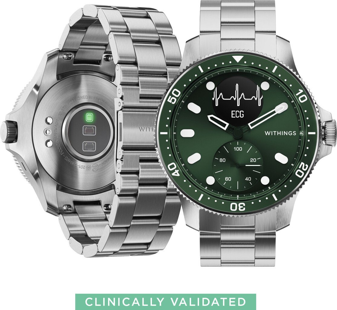 Withings ScanWatch Horizon Hybrid Green цена и информация | Nutikellad (smartwatch) | kaup24.ee
