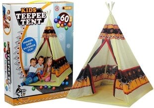 Namiot Tipi Indiański Dom Zabaw + 60 Piłek 155 cm цена и информация | Детские игровые домики | kaup24.ee