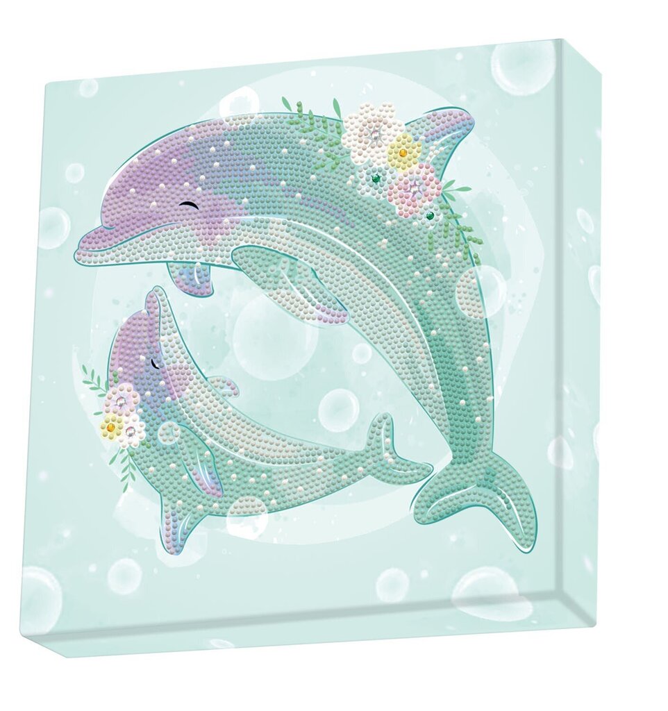 Teemantmosaiik Dolphin dance, 28X28 cm hind ja info | Teemantmaalid, teemanttikandid | kaup24.ee