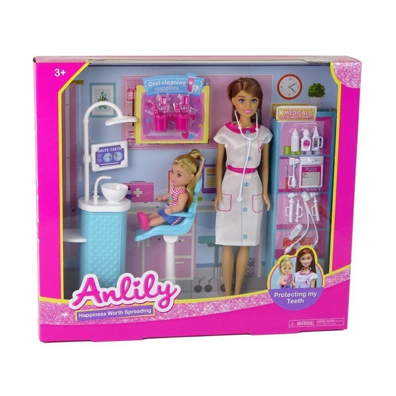 Hambaarsti nukukomplekt Lean Toys Anlily цена и информация | Tüdrukute mänguasjad | kaup24.ee