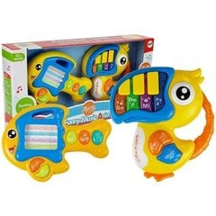 Laste klaver ja kitarr Lean Toys Funny Music Animals цена и информация | Drewniana Wieża Piramida Kura Nakładanie Kolorowych Kwadratów LD-15 15276 | kaup24.ee