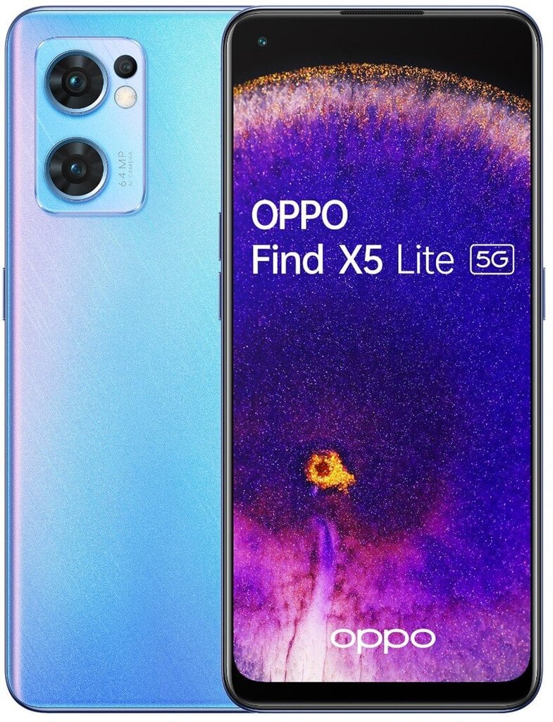 Oppo Find X5 Lite 5G 8/256GB Startrails Blue цена и информация | Telefonid | kaup24.ee