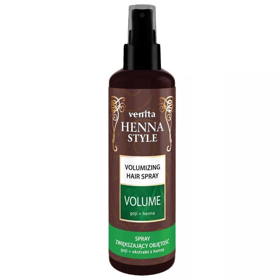 Volüümi andev juukselakk Venita Henna Style Volume Spray, 200ml hind ja info | Viimistlusvahendid juustele | kaup24.ee