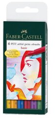 Набор ручек Faber Castell Pitt Artist FC, 6шт. цена и информация | Канцелярские товары | kaup24.ee