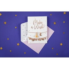 Käevõrudega kaart "Make a wish", 10,5x14,8cm цена и информация | Конверты, открытки | kaup24.ee