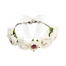 Lillepärg, valge, 17cm hind ja info | Karnevali kostüümid | kaup24.ee