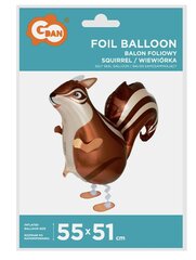 Seisev fooliumõhupall, orav, 55x51 cm hind ja info | Õhupallid | kaup24.ee