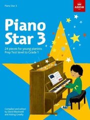 Piano Star, Book 3: 24 Pieces for Young Pianists Prep Test Level to Grade 1 hind ja info | Kunstiraamatud | kaup24.ee