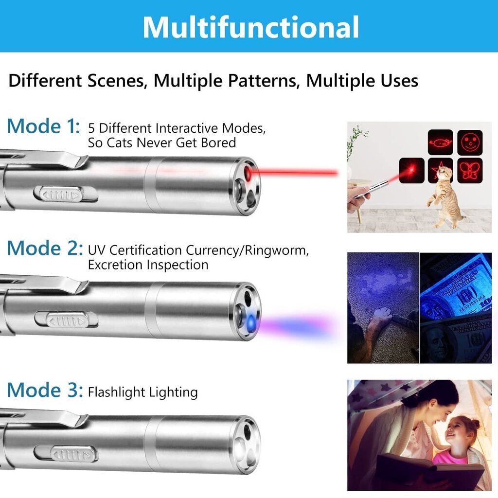 LED laseriga kassi ja koera mänguasi hind ja info | Mänguasjad kassidele | kaup24.ee