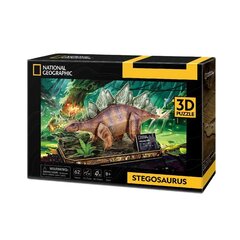 3D pusle Cubic Fun National Geographic Stegosaurus, 62 osa. hind ja info | Klotsid ja konstruktorid | kaup24.ee