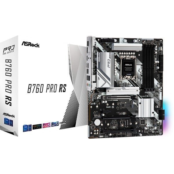 ASRock B760 Pro RS, ATX, LGA1700, DDR5 hind ja info | Emaplaadid | kaup24.ee