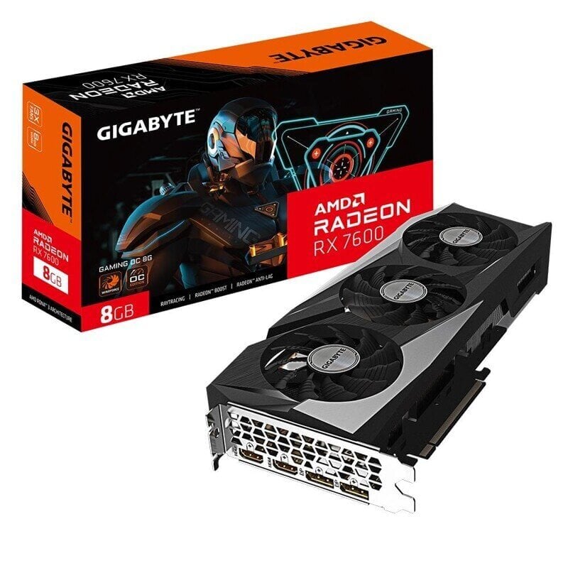 Gigabyte Radeon RX 7600 Gaming OC 8GB GDDR6 (GV-R76GAMINGOC-8GD) hind ja info | Videokaardid (GPU) | kaup24.ee