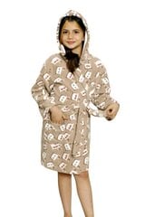 Детский халат Cocoon 580710 01, бежевый/белый 580710*01-9/10 цена и информация | Пижамы, халаты для девочек | kaup24.ee