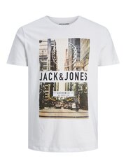 Meeste T-särk Jack & Jones 12235230*03, valge 5715426297341 hind ja info | Meeste T-särgid | kaup24.ee