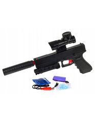 Электрический гелевый водяной пистолет Glock, черный цена и информация | Развивающий мелкую моторику - кинетический песок KeyCraft NV215 (80 г) детям от 3+ лет, бежевый | kaup24.ee