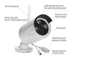 Комплект системы WiFi видеонаблюдения, комплект UKC 3340KIT, 4 канала цена и информация | Камеры видеонаблюдения | kaup24.ee