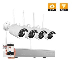 Комплект системы WiFi видеонаблюдения, комплект UKC 3340KIT, 4 канала цена и информация | Камеры видеонаблюдения | kaup24.ee