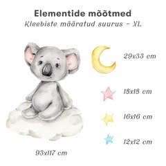 Laste interjööri kleebis Koala on the Cloud цена и информация | Декоративные наклейки | kaup24.ee
