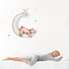 Laste interjööri kleebis Bunny and Bear on the Moon hind ja info | Seinakleebised | kaup24.ee