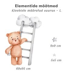 Laste interjööri kleebis Teddy Bear with Ladder hind ja info | Seinakleebised | kaup24.ee