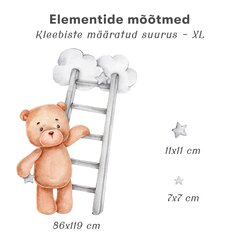 Laste interjööri kleebis Teddy Bear with Ladder цена и информация | Декоративные наклейки | kaup24.ee