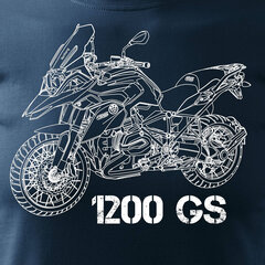 BMW GS 1200 ADVENTURE vīriešu motocikla t-krekls ar motociklu 10-7 цена и информация | Мужские футболки | kaup24.ee