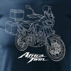 HONDA AFRICA TWIN vīriešu motocikla t-krekls ar motociklu 197-7 цена и информация | Мужские футболки | kaup24.ee
