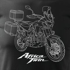 HONDA AFRICA TWIN vīriešu motocikla t-krekls ar motociklu 198-7 цена и информация | Мужские футболки | kaup24.ee