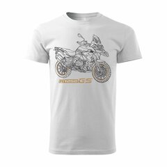 BMW GS 1250 ADVENTURE vīriešu motocikla t-krekls ar motociklu 340-7 цена и информация | Мужские футболки | kaup24.ee