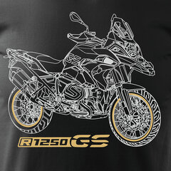 BMW GS 1250 ADVENTURE vīriešu motocikla t-krekls ar motociklu 342-7 цена и информация | Мужские футболки | kaup24.ee