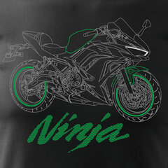 Kawasaki Ninja 650 мужская футболка с мотоциклом 557-7 цена и информация | Мужские футболки | kaup24.ee