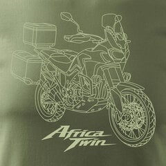 HONDA AFRICA TWIN vīriešu motocikla t-krekls ar motociklu 602-7 цена и информация | Мужские футболки | kaup24.ee