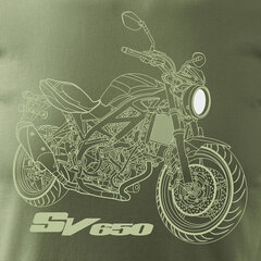 Suzuki SV 650 meeste mootorratta t-särk mootorrattaga 607-7 hind ja info | Meeste T-särgid | kaup24.ee