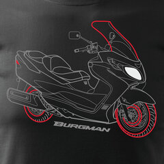 Suzuki Burgman meeste mootorratta t-särk mootorrattaga 706-7 hind ja info | Meeste T-särgid | kaup24.ee