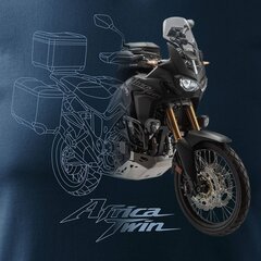 Africa Twin CRF1100L мужская футболка с мотоциклом 945-7 цена и информация | Мужские футболки | kaup24.ee